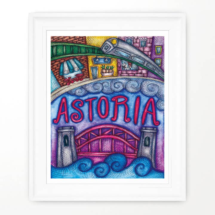 ASTORIA PRINT | NYC Queens Print | New York City Art & Decor for wholesale by About A Cloud Stationery & Gifts