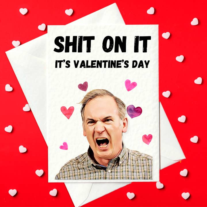 Fredag aften middag valentinskort – "Lort på det" (A6) for engroshandel hos Prickly Cards