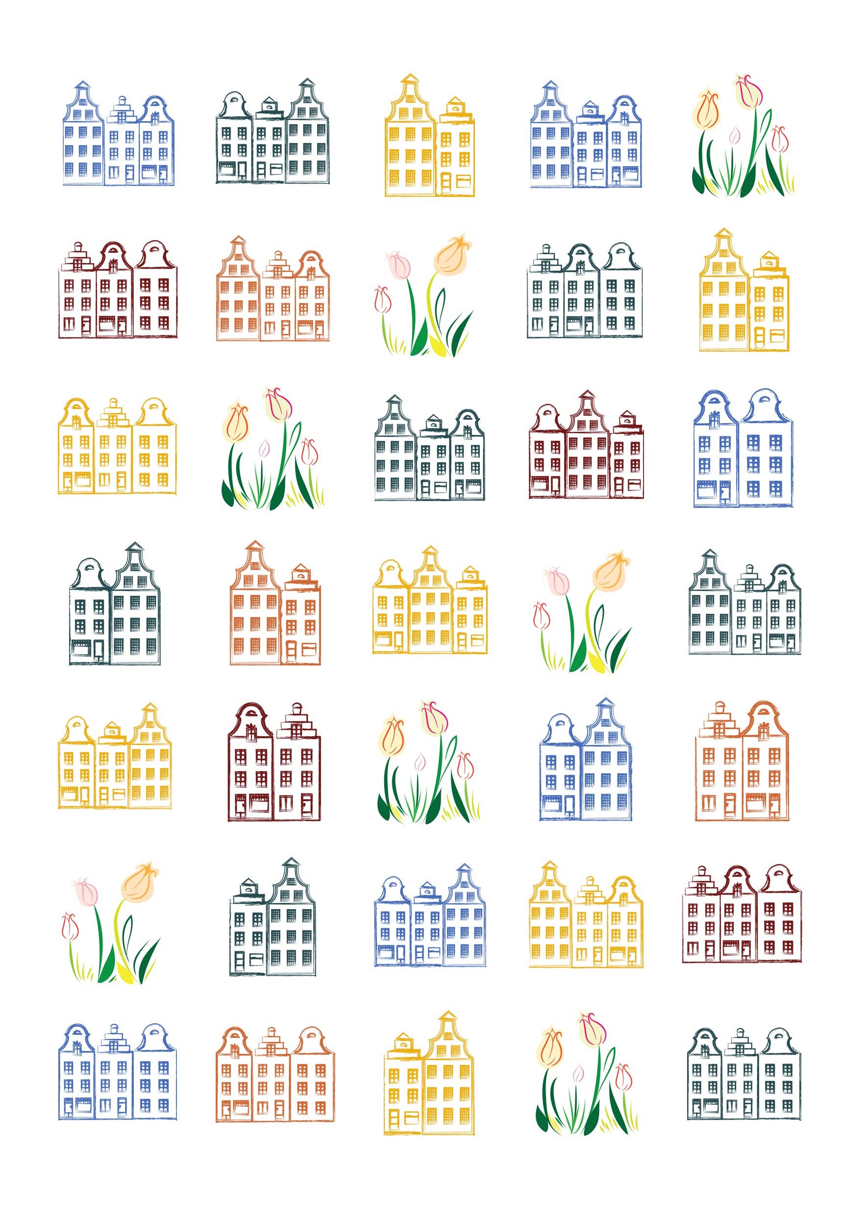 Sticker Varia - Wholesale Sticker - Sticker Sheet Tulips from Amsterdam2