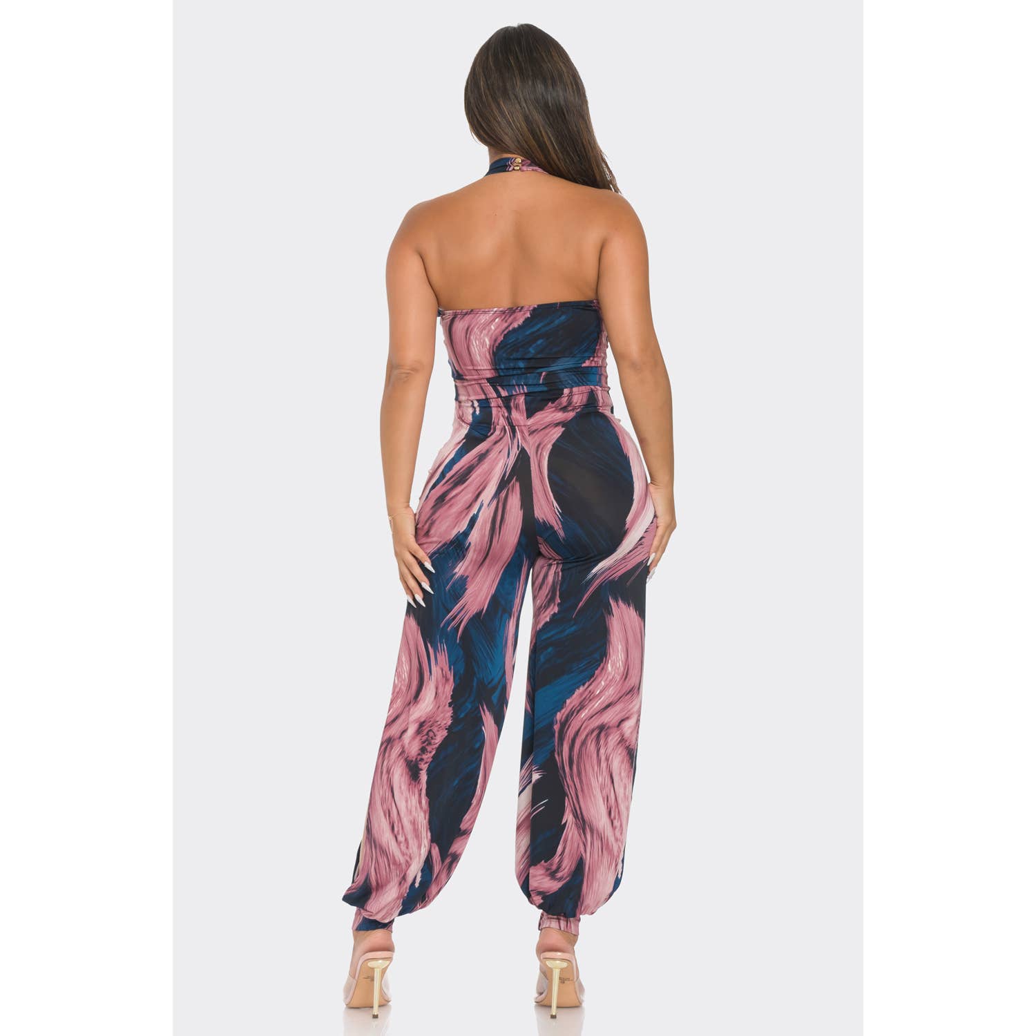 MARINEBLAU/MAUVE J7414 Overall mit offenem Aufdruck für den Großhandel auf Faire2