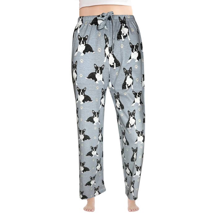 E&S Pets - Wholesale Sleepwear Bottom - Women's - Boston Terrier Pajama Bottoms - Pet Lover Pajama Pants
