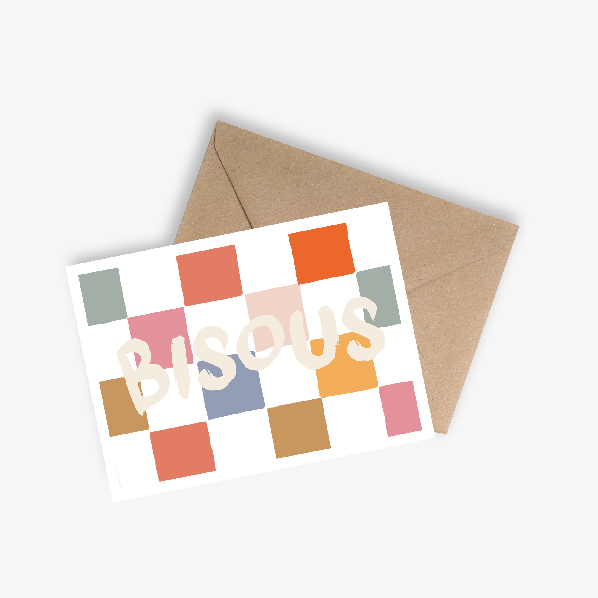 LE PAPIER GRAPHIQUE - Vendita all'ingrosso Biglietti di auguri generici - Bisous - Carta semplice0