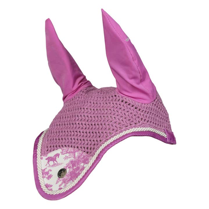 Rose White Dapplebay Equestrian Toile Fly Veil-Rose/White for wholesale on Faire