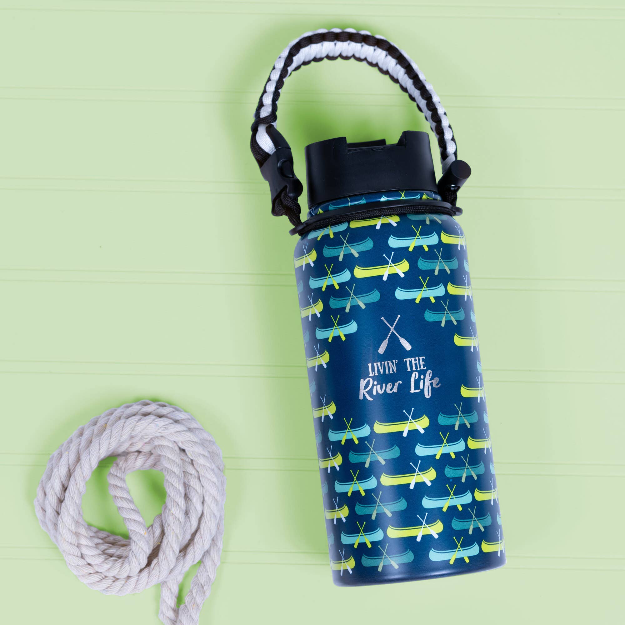 Pavilion - Wholesale Water Bottle - River Life - 32 oz Stainless Steel Handled Water Bottle1