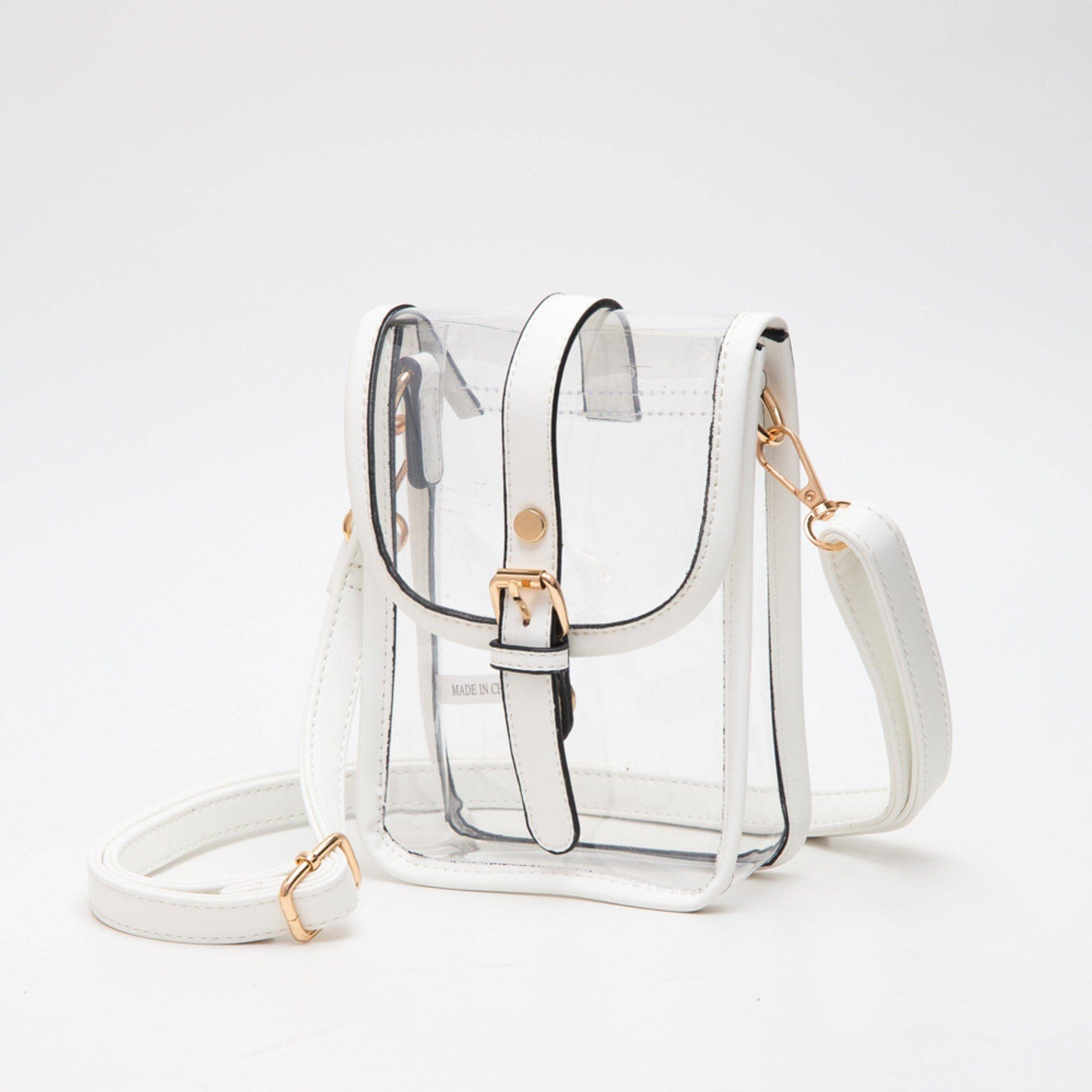 MiMi Wholesale - Wholesale Crossbody Bag - Women's - TG10608 Game Day Clear Buckle Strap Mini Crossbody Bag8