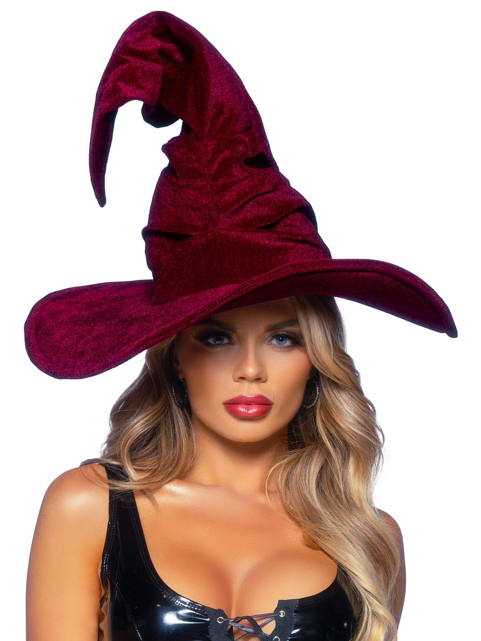 Leg Avenue - Wholesale Costume - Women's - Velvet Ruched Witch Hat2