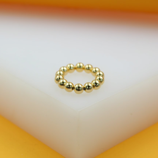 MIA Jewelry - Wholesale Band/Stacked Ring - 18K Gold Filled Beaded Ring0