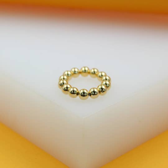 MIA Jewelry - Wholesale Band/Stacked Ring - 18K Gold Filled Beaded Ring