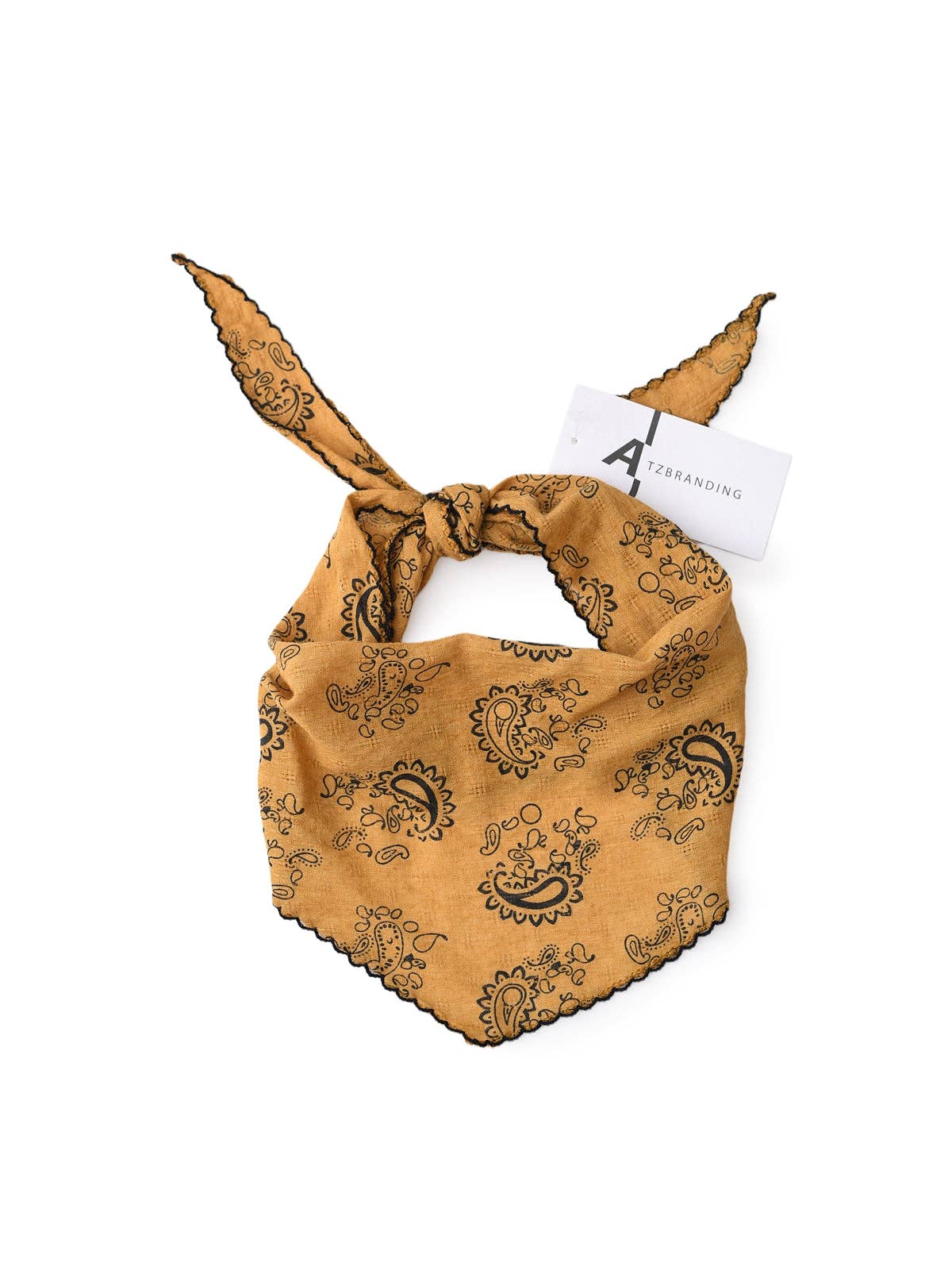 Funkyrel® Atzbranding Limited – Großhandel Schal – Damen – Scarvii - Dreieckstuch mit Paisleymuster und Spitzenrand1