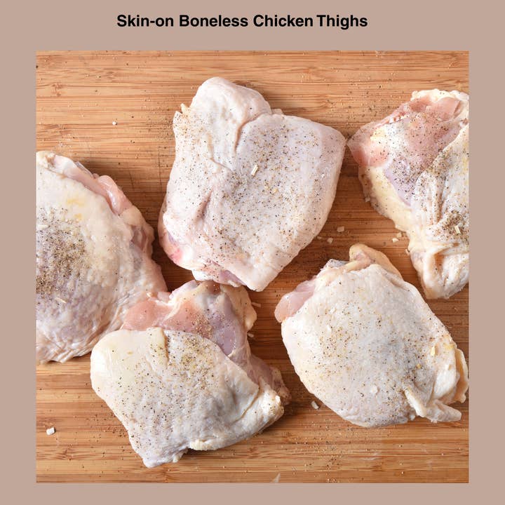 Pastured Boneless Chicken Thighs (2½ lbs) for wholesale by Provenance Farm