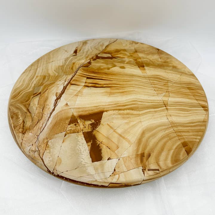 Page Imports - Wholesale Lazy Susan - 16" Lazy Susan in Marble and Onyx