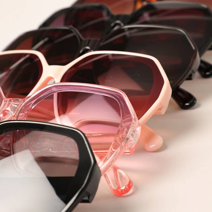 ASSORTED COLOR Women's Oversized Hexagon Shape Sunglasses for wholesale on Faire