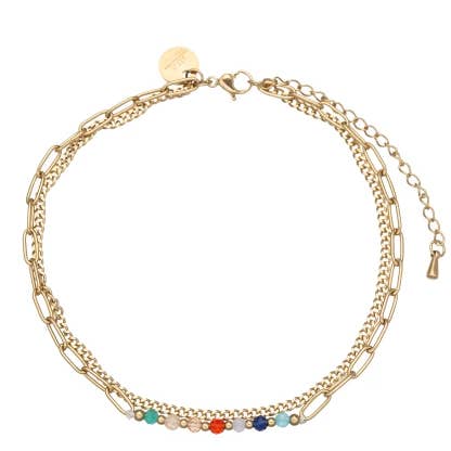 silver Leslii Anklet Layering for wholesale on Faire