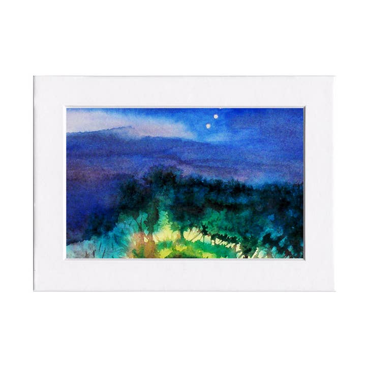 Miniimpresión Midnight Glow Landscape Nightscape Nature para venta al por mayor de Fine Art For Small Spaces