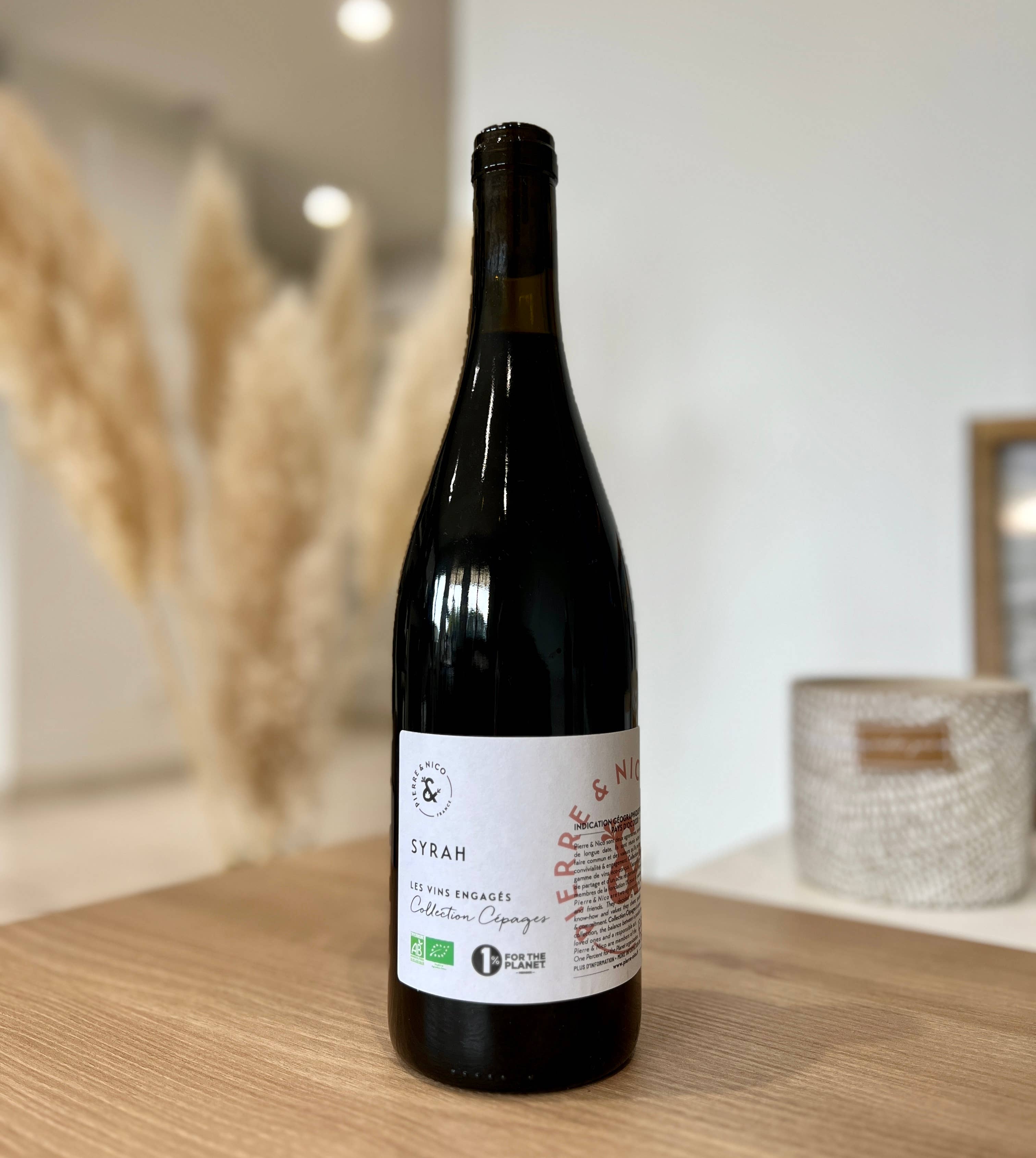 PIERRE ET NICO - Wholesale Red Wine - Organic red wine - IGP Pays d'Oc - 75 cL - Syrah - Pierre & Nico0