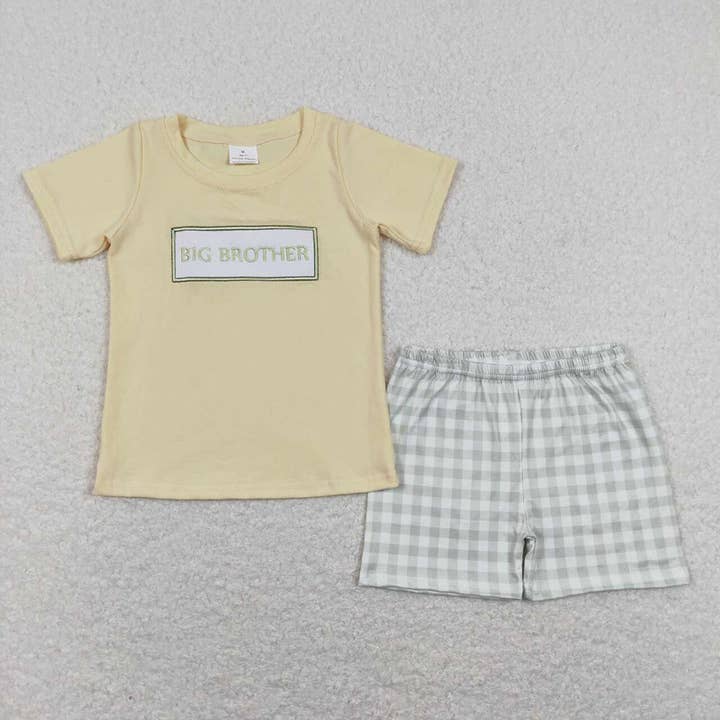 Baby Boys Big Brother Short Sleeve Tee Top Shorts Clothes Se for wholesale by Aier Wholesale