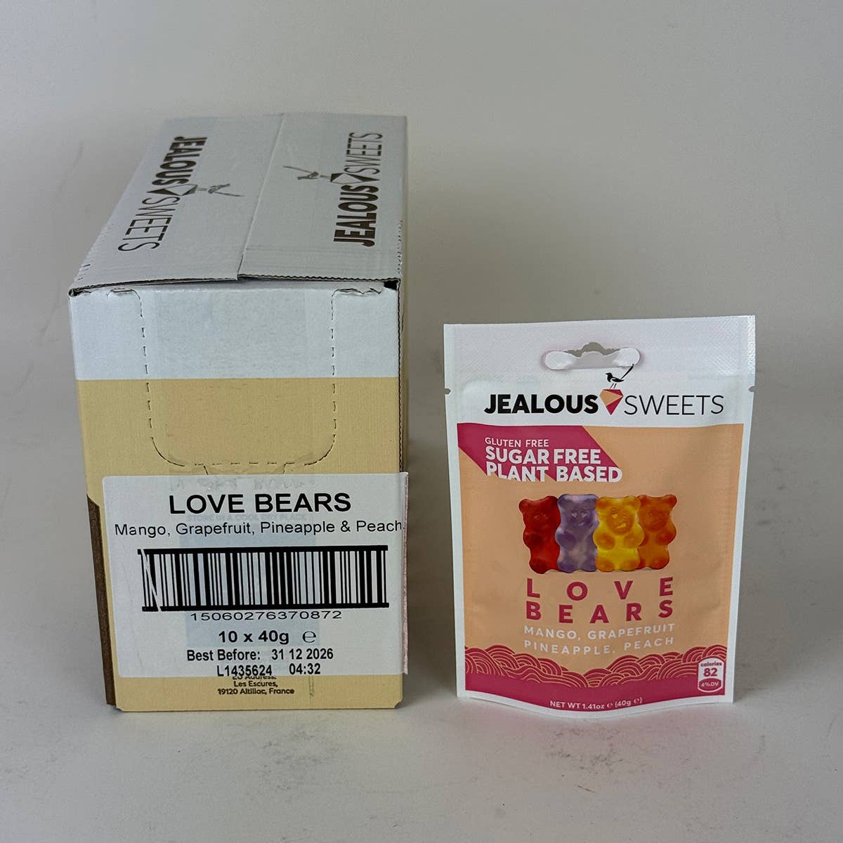 Jealous Sweets (US) - Wholesale Gummy - Jealous Sweets Love Bears (Sugar-free) 40g Bags MP102