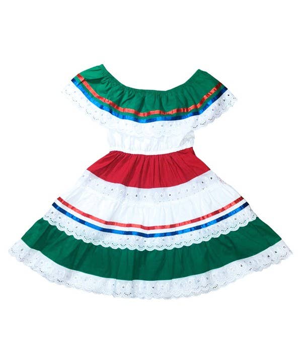 Unik - Wholesale Dress - Kids - Girls Traditional Mexican Cinco De Mayo Fiesta Dress 5-86
