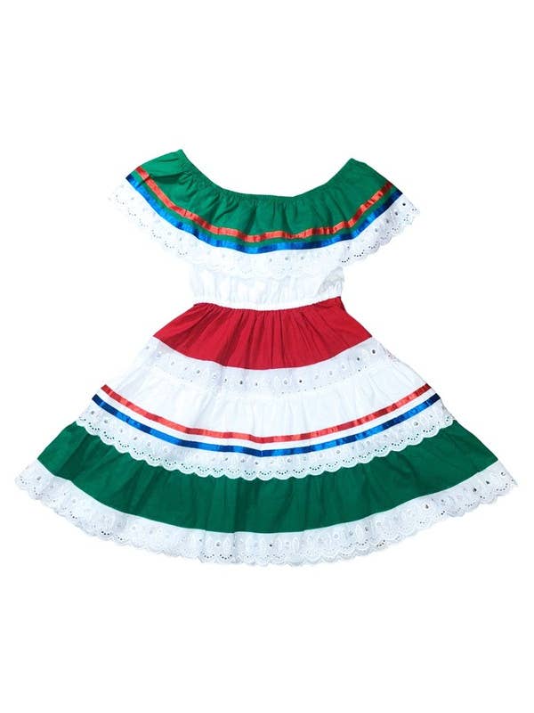 Unik - Wholesale Dress - Kids - Girls Traditional Mexican Cinco De Mayo Fiesta Dress 5-86
