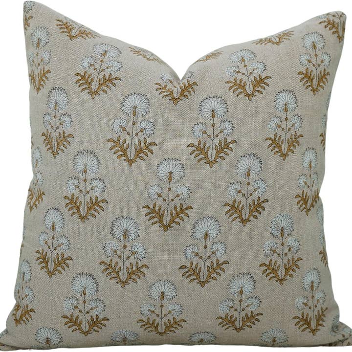 Block Print Boho Thick Linen Pillow Cover- Rishi for wholesale by Fabdivine