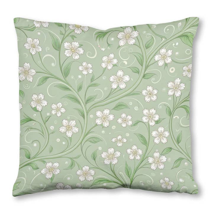 Blue and Green Vintage 4 - Throw Pillow 16x16 for wholesale by FabricSmiths