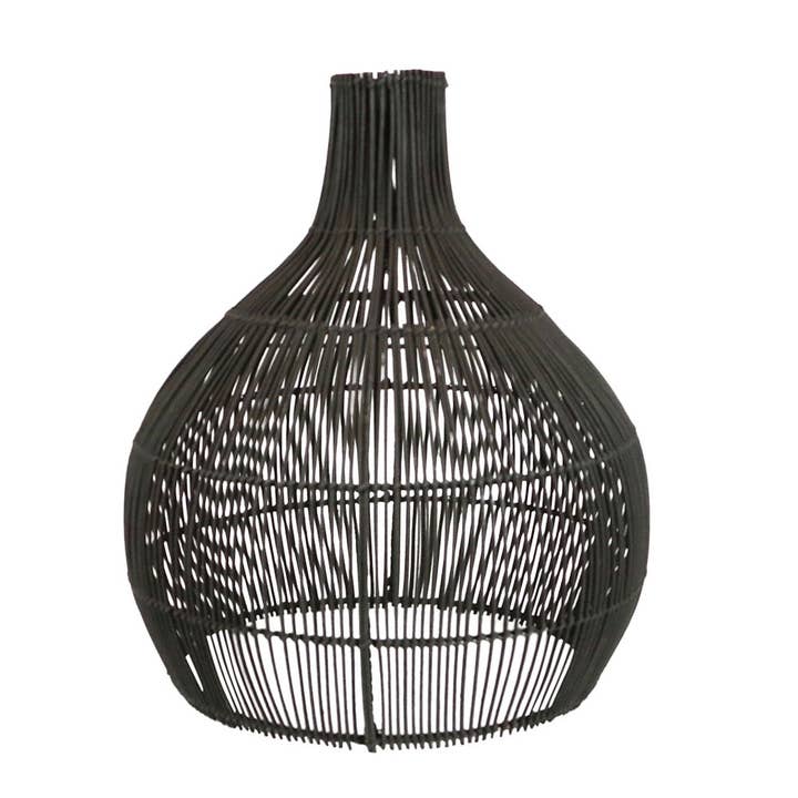 Max S rattan black lamp for wholesale by EARTHWARE