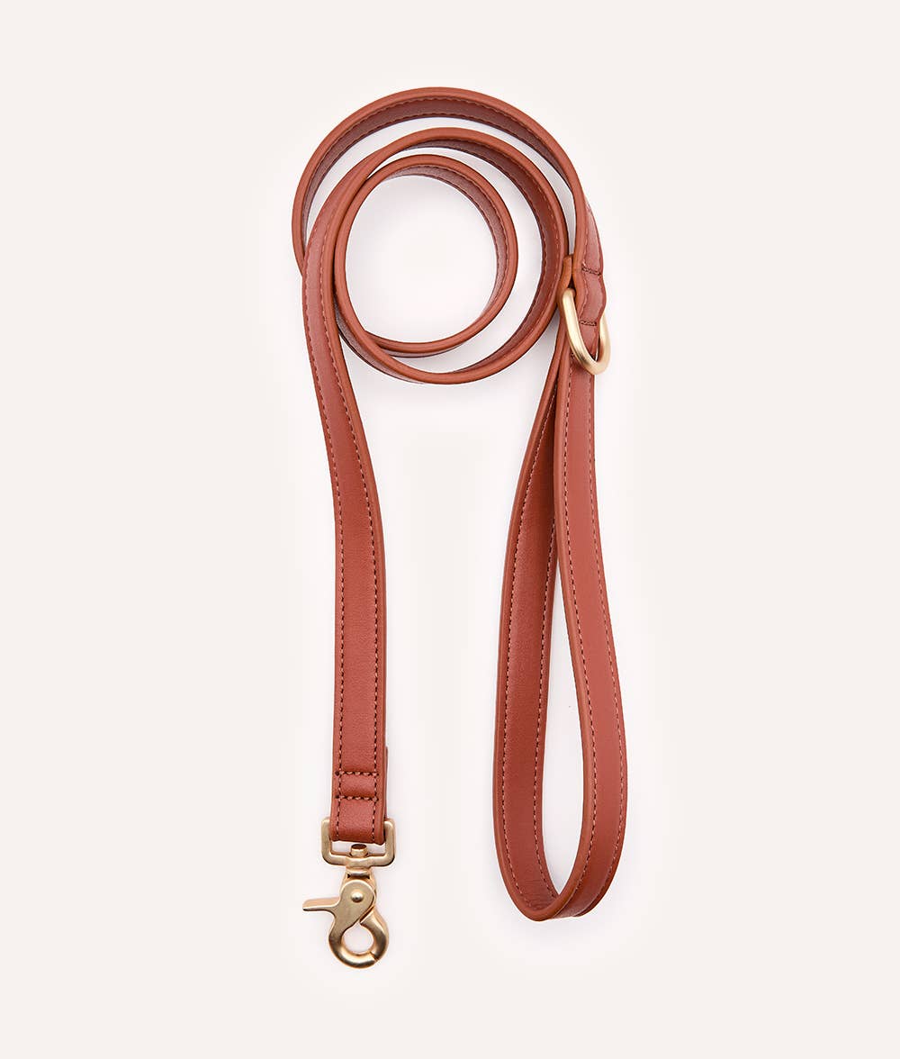 CAFIDE - Wholesale Pet Leash - Dog - Brown Vegan Leather Strap 1.4m, Jala