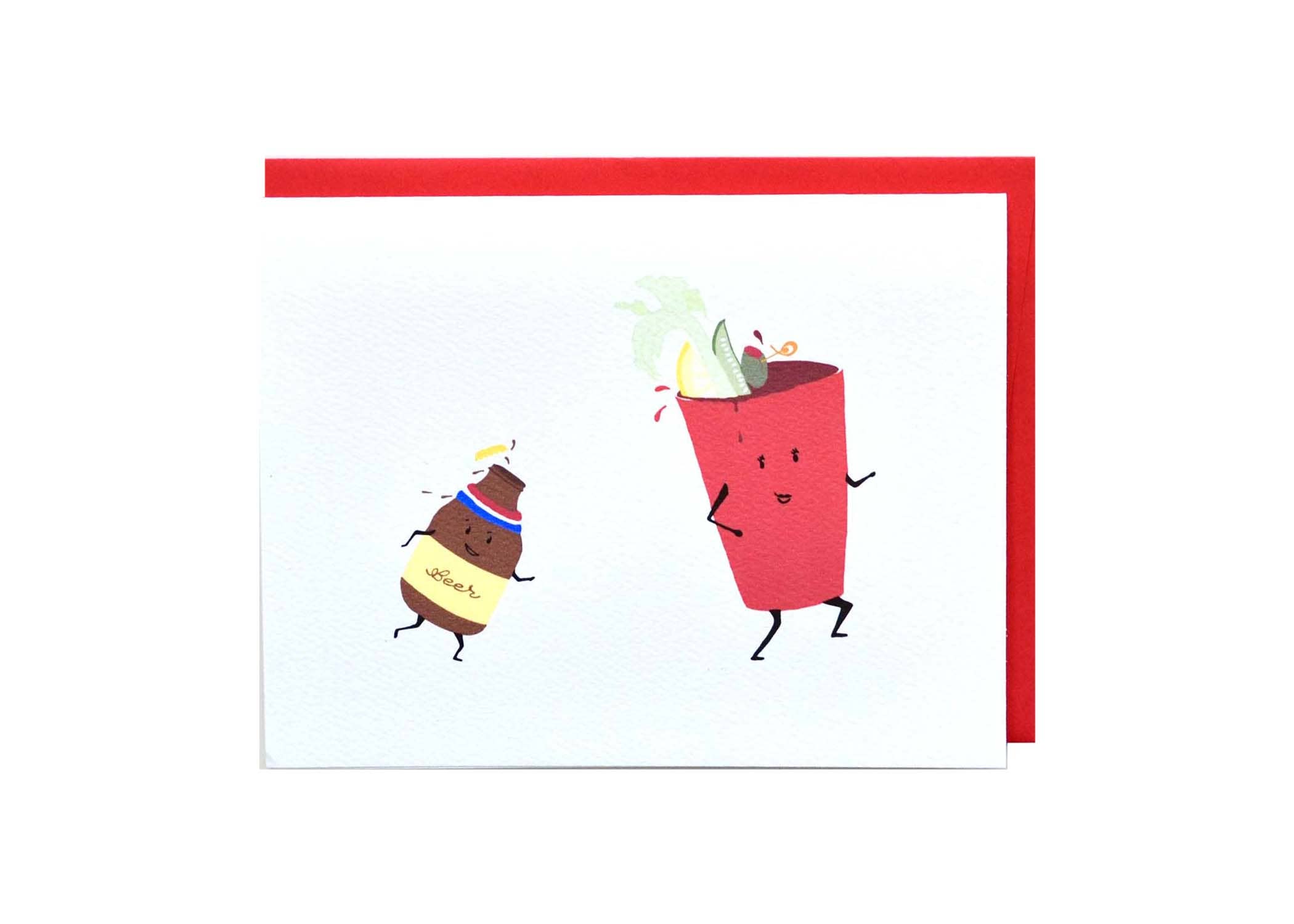 Cracked Designs - Wholesale Stationery/Notecard Set - Bloody Mary And Chaser Notecard Set1