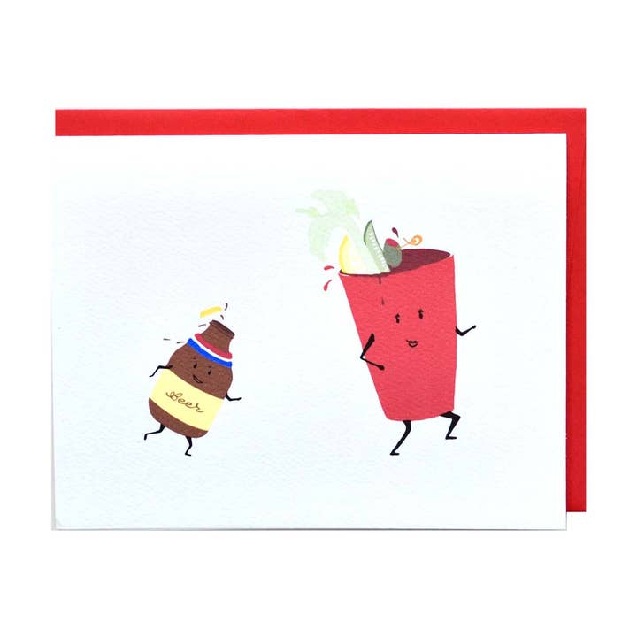 Cracked Designs - Wholesale Stationery/Notecard Set - Bloody Mary And Chaser Notecard Set1