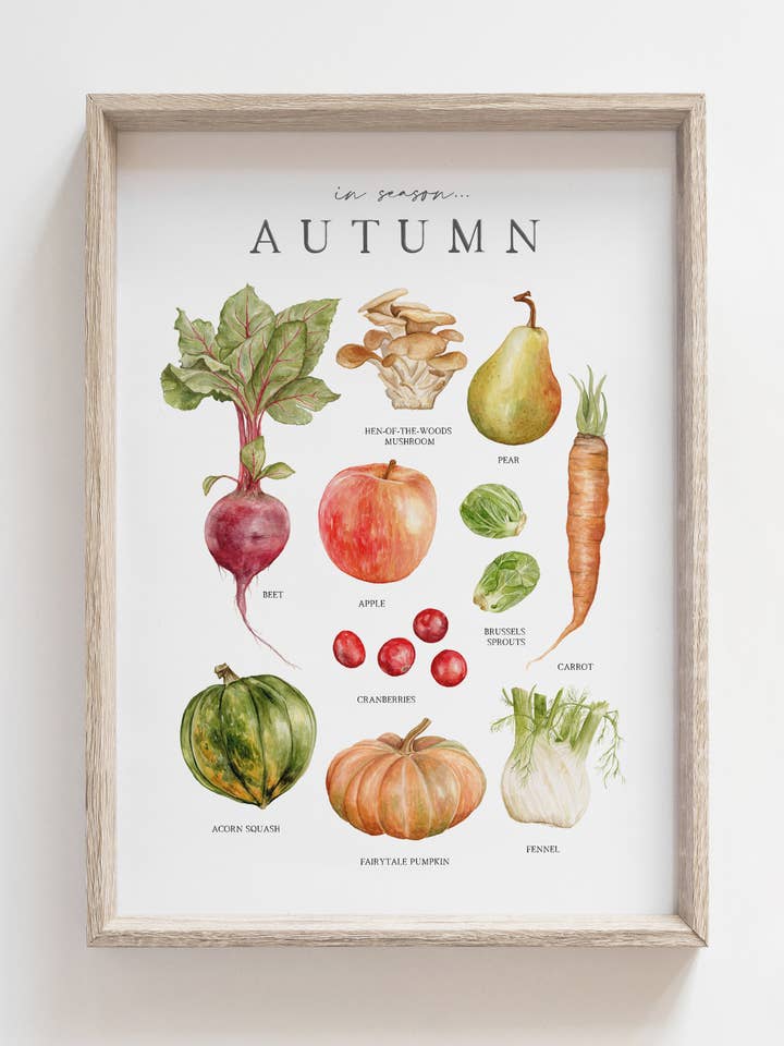 Em Época: Outono | Carta dos Produtos Sazonais Locais | Muro de Outono por atacado de Feed & Dwell