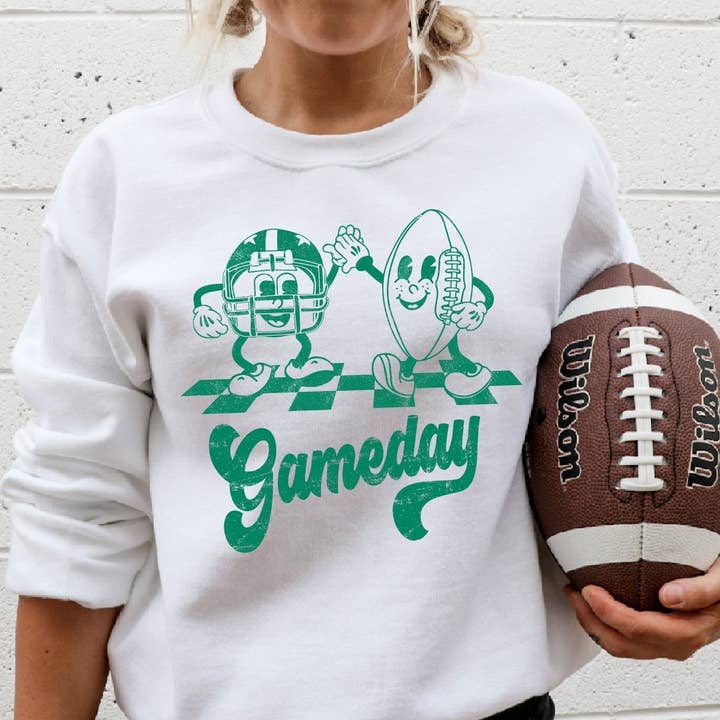 Camisola Gameday Football Green Wholesale - Envio Rápido por atacado de Limeberry Designs