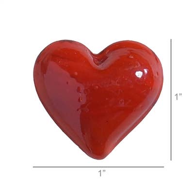 HomArt – wholesale Ornament – Heart, Glass - Red - Red1