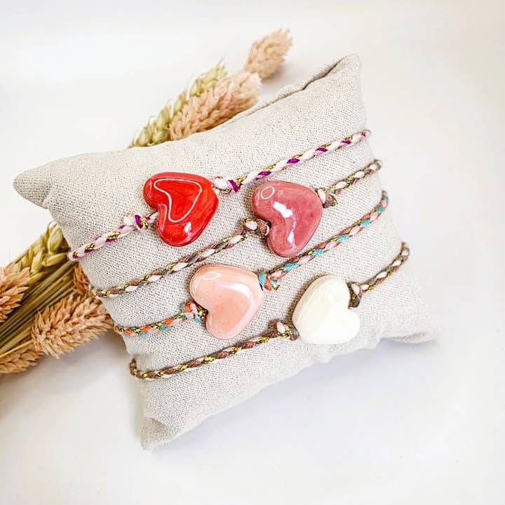 Ibiza Boutique - Wholesale Charm/Dangle Bracelet - Bracelet heart vintage pink1