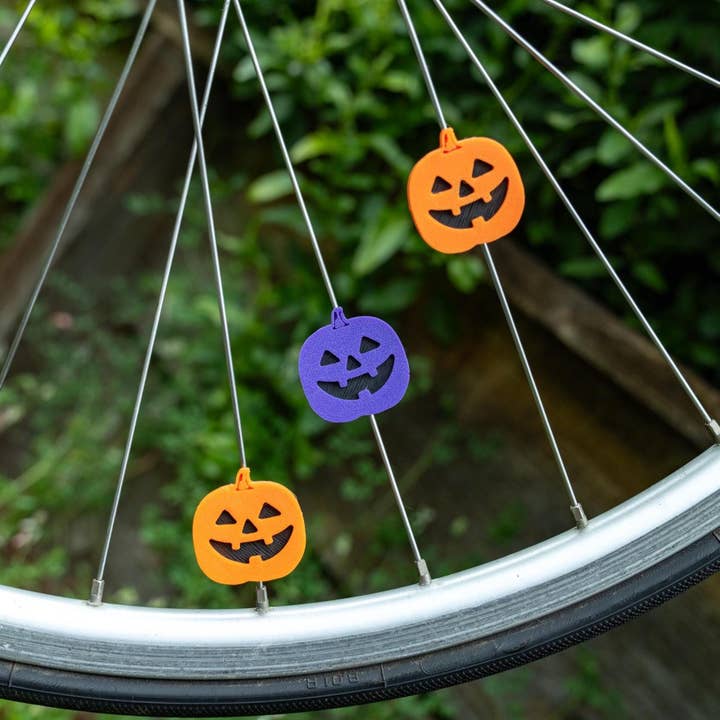 Halloween Jack-o-lantern Spooky Bike Spoke Decorations for wholesale by Bikemoji
