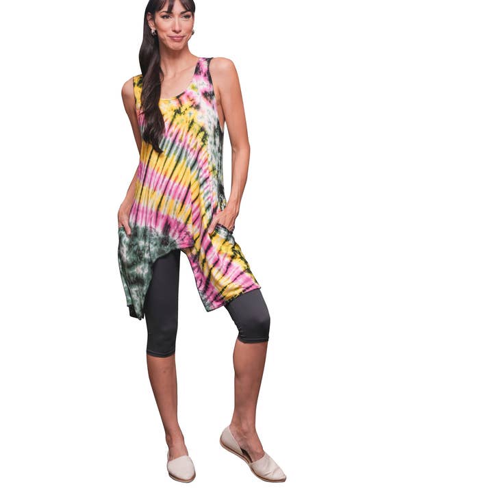 Sacred Threads - Vente Tunique – femme - Haut à ourlet trempé tie-dye1