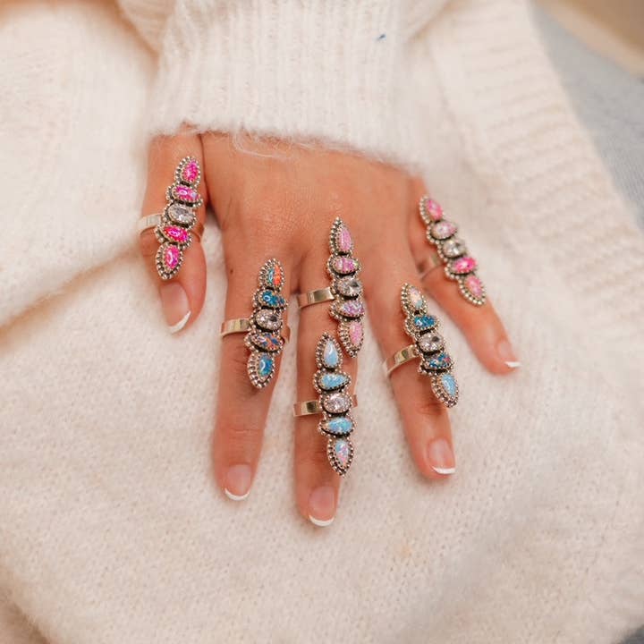 Krush Kandy - Wholesale Cocktail/Statement Ring - Kandy Opal Rings Bno. 44