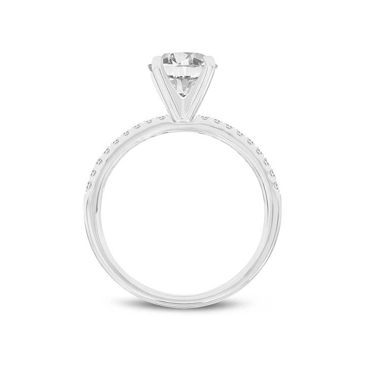 LuvMyJewelry (LMJ) – wholesale Förlovningsring – Certifierad ring med rundslipad laboratorieodlad diamant (1,7 ct) i 14K vitt guld1