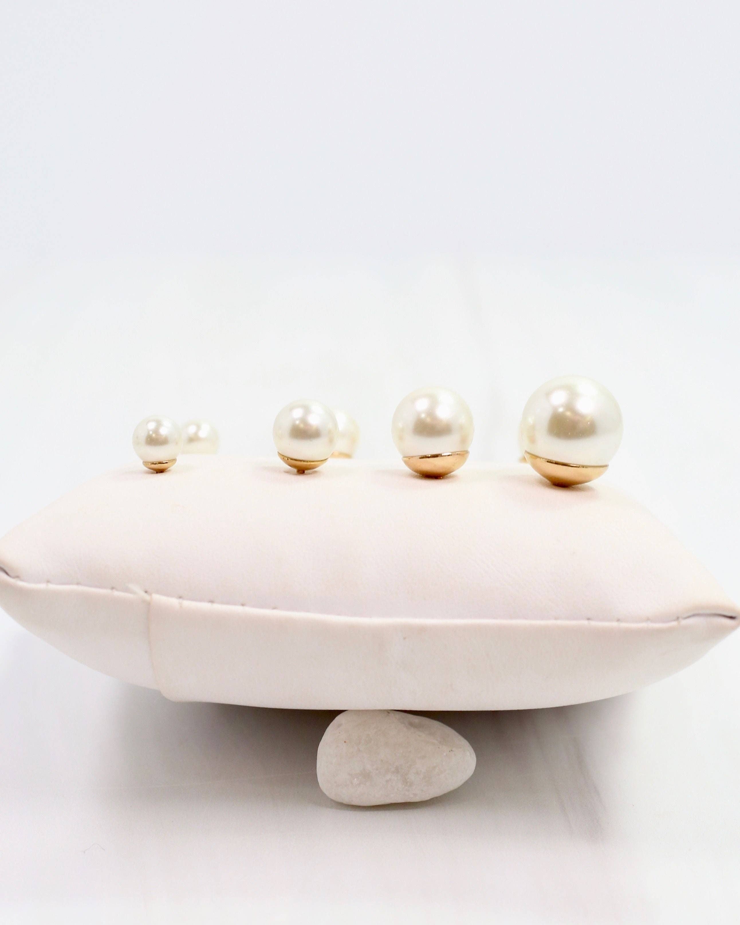 Caroline Hill - Vente Parures de bijoux - Ensemble de clous d'oreilles Britt Pearl Pearl2