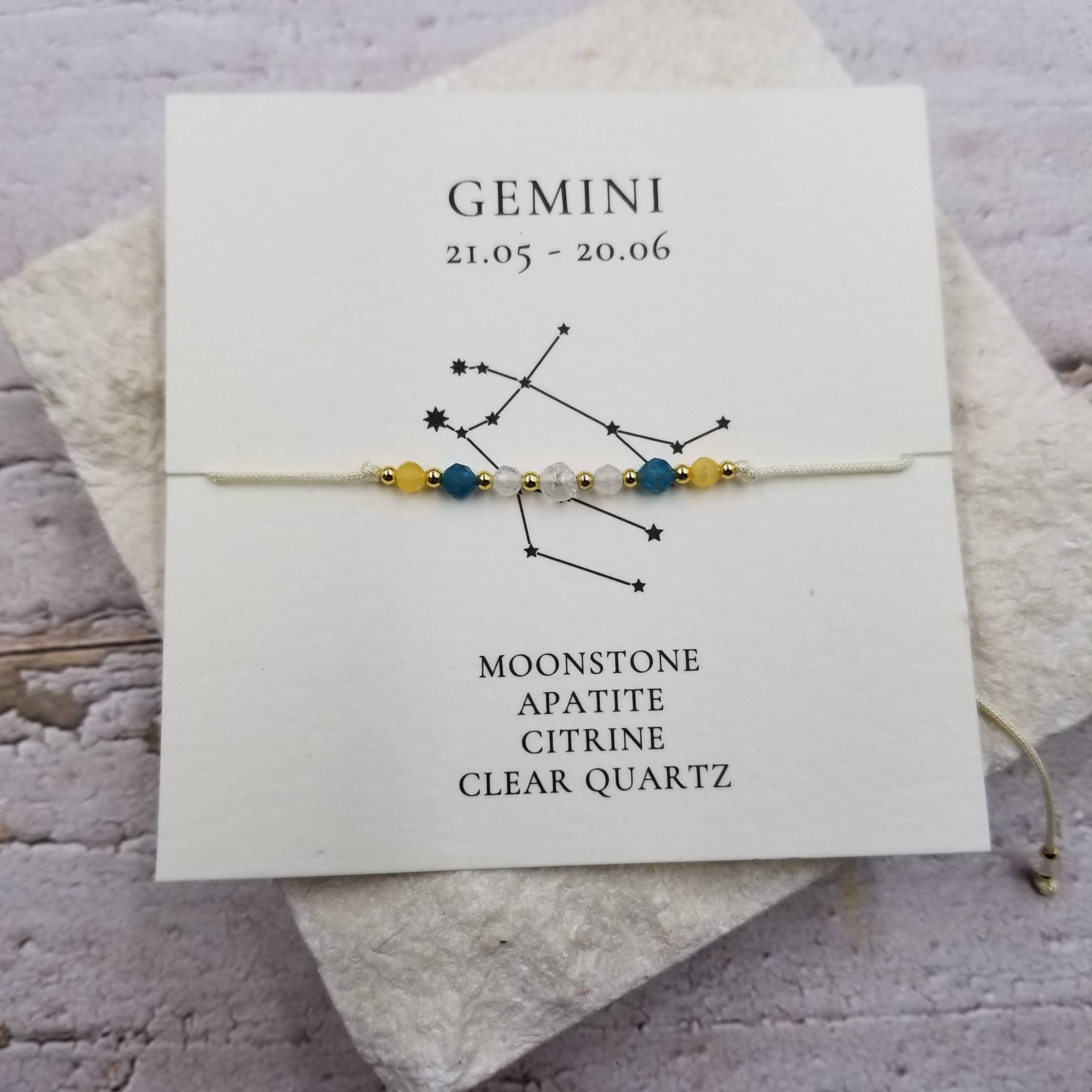 Treasure Wholesale - Wholesale Jewelry Set - Constellation Natural Stone Bead Friendship Bracelet4