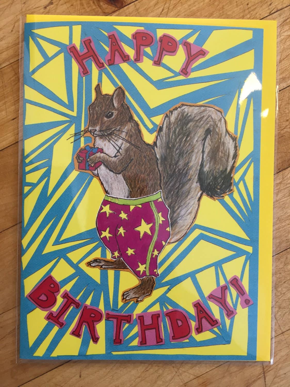 Sunde White Industries - Wholesale Birthday Card - Party Pants Squirrel Birthday Card2