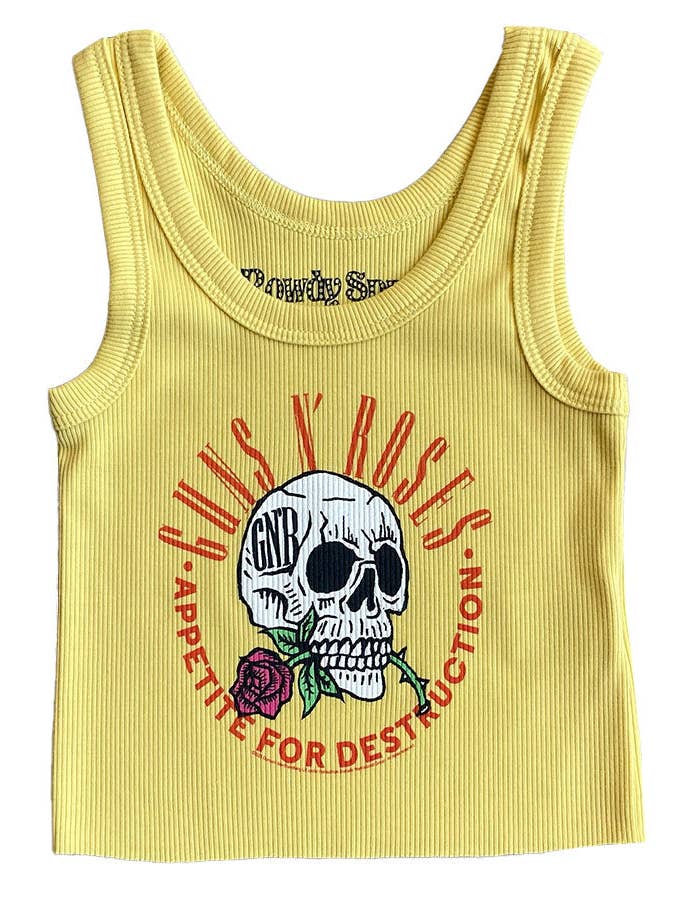 Rowdy Sprout – wholesale Linne (Tryckt) - Dam – Guns N Roses Kort Linne