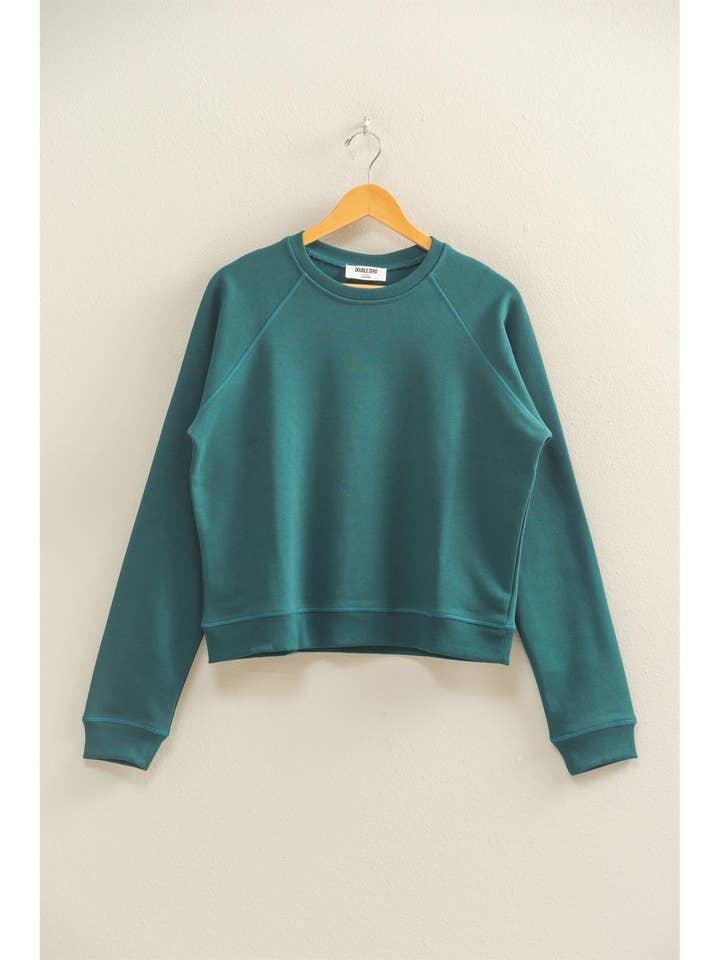 Crew Neck Raglan Sleeve Comfy Pullover Sweatshirt for wholesale by HYFVE