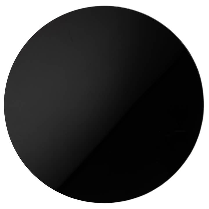 Black Mirrored 13″ Round Plastic Charger Plate - 1 Count for wholesale by Posh Setting