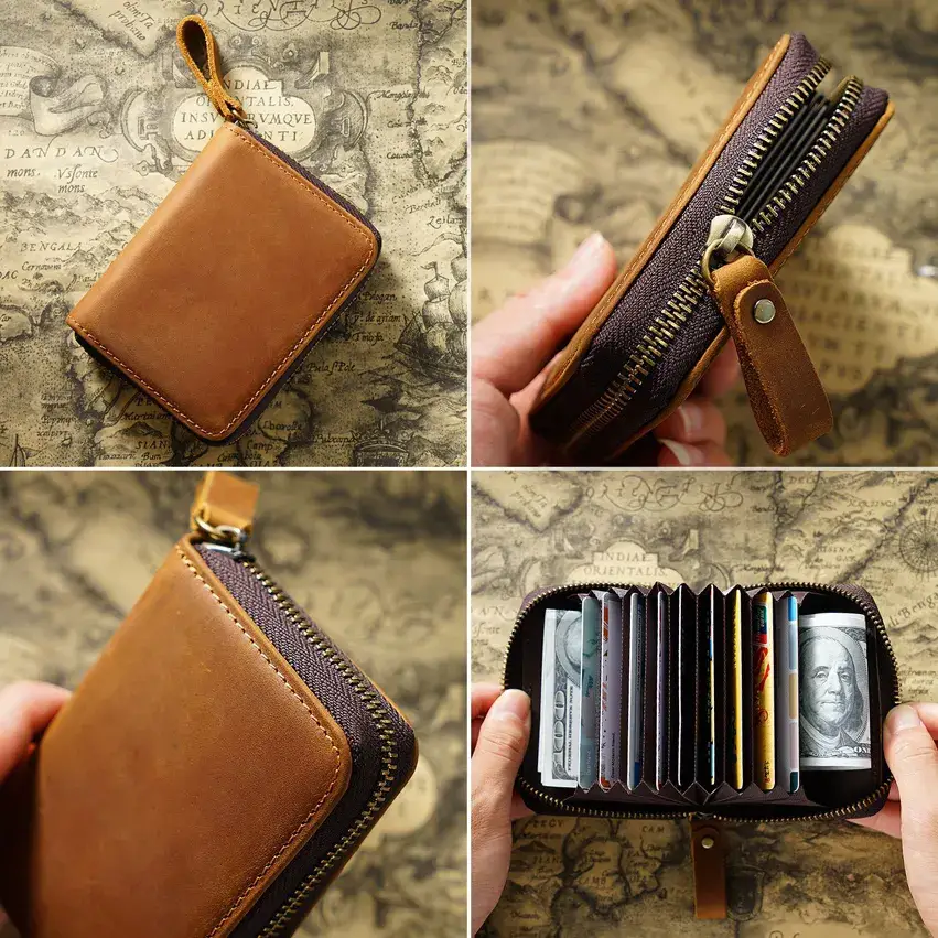 American Leather Goods - Wholesale Card Holder - Unisex - Credit Card Holder for Men Women, Geniune Leather Wallet1