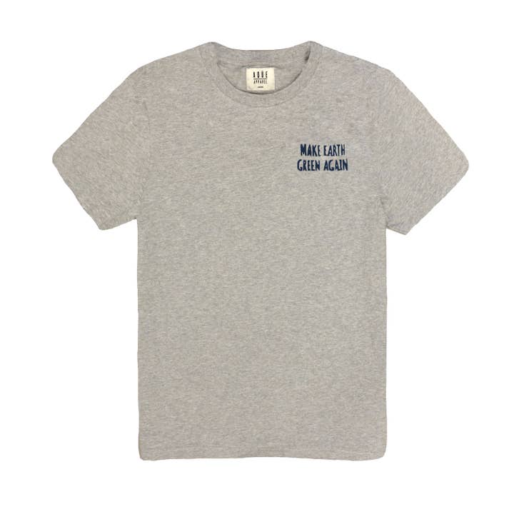 T-shirt EARTH OXFORD GRIS pour la vente par Aqüe Apparel