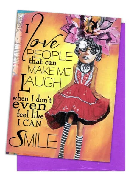 G151 Smile Greeting Card for wholesale by Erin Smith Art