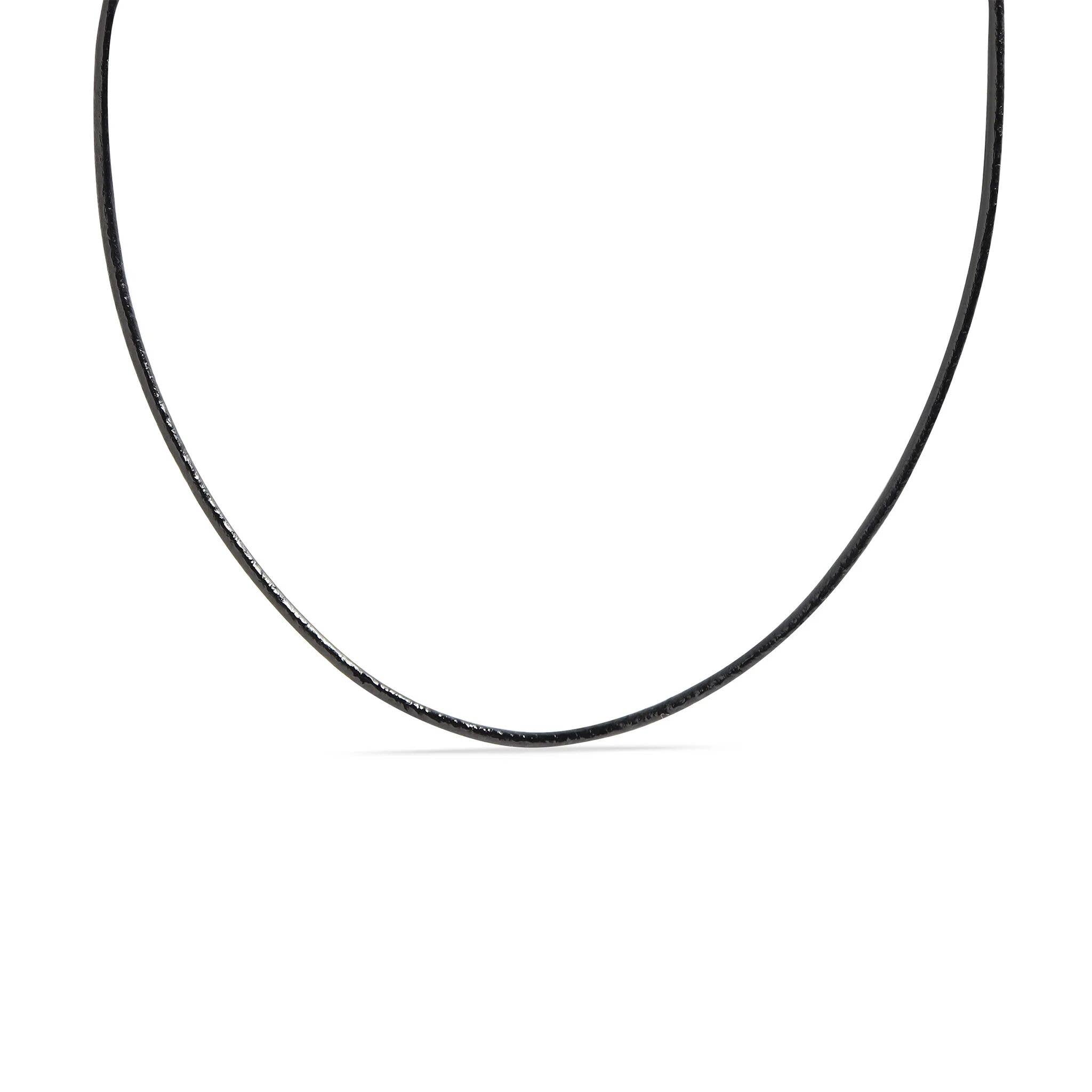 WJW - Wholesale Link & Chain Necklace - Black Leather Cord Necklace6