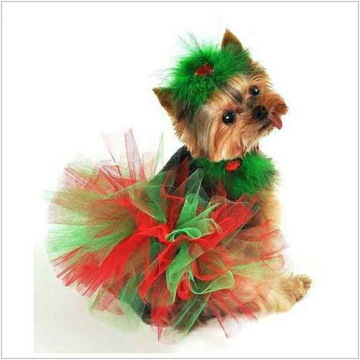 Christmas Dog Tutu Skirt | Dog Christmas Outfit | Dog Dress for wholesale by Tutu Joli LLC
