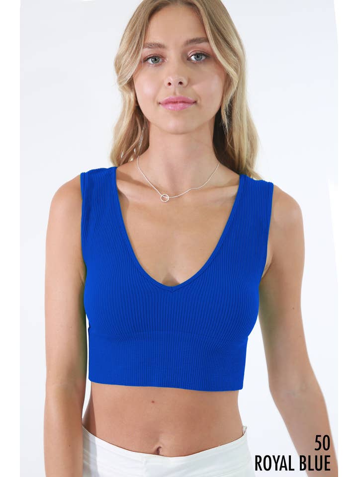 NIKIBIKI - Wholesale Knit Top - Women's - NS7829 - Plunge V-Neck Crop Top31
