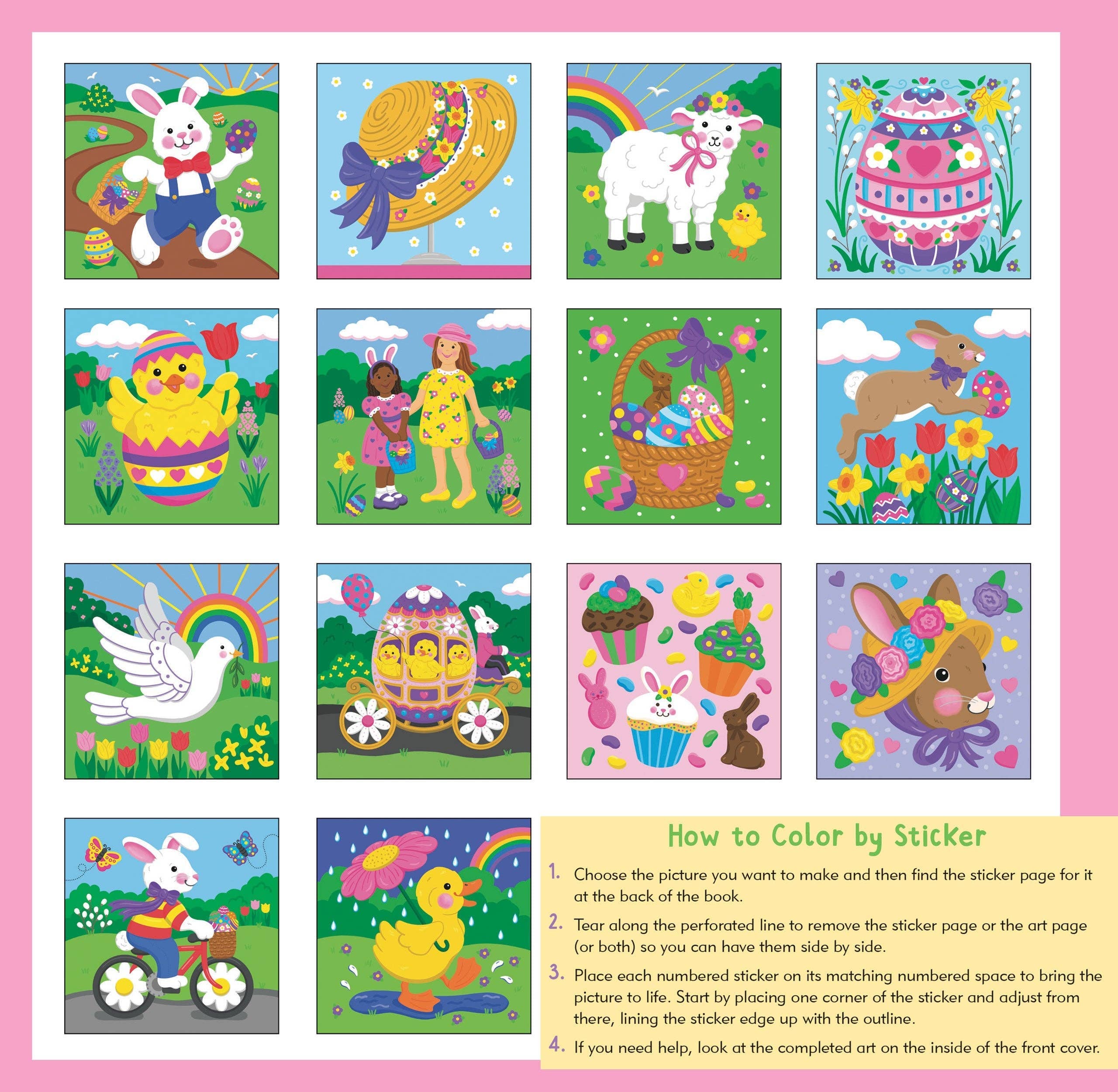 Peter Pauper Press, inc. – wholesale Sticker – Child & baby – My First Color-by-Sticker Book - Easter1